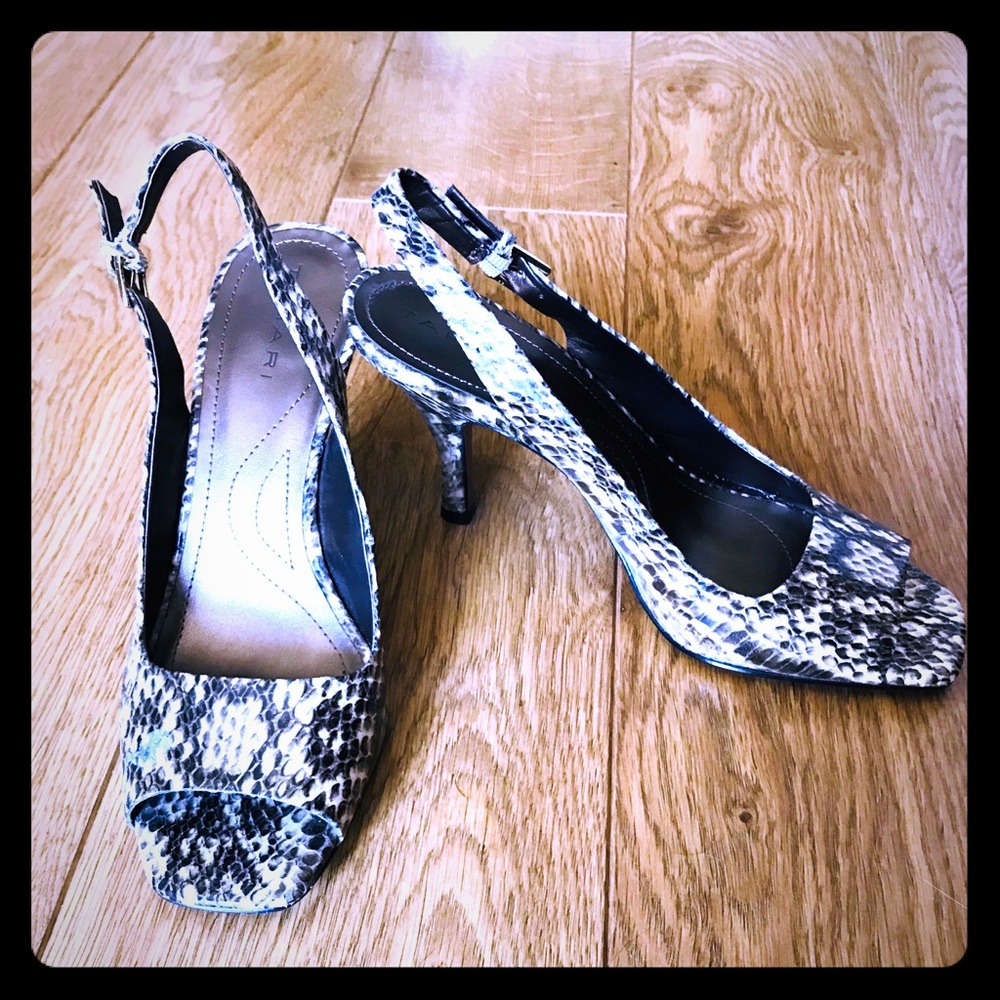 Reptile print 3 inch heels